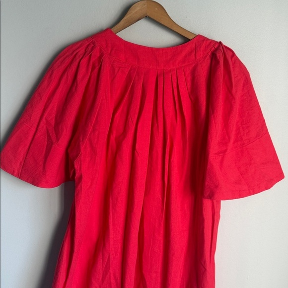 Tuckernuck POMANDER PLACE Red Finley Flutter Sleeve Dress Medium - Picture 8 of 14